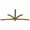 Ekena Millwork Davenport Timber Gable Bracket, Western Red Cedar, 84"W x 42"H x 1 1/2"D x 3 1/2"F, 12/12 Pitch GBW084X42X0204DAV00SWR - alternate 5